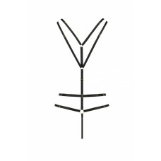 Открытый боди со стрепом Passion Exclusive MEGGY black S/M