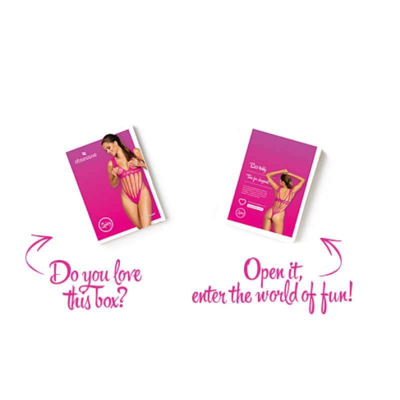 Сетчатый бодистокинг с продольными вырезами Obsessive B121 teddy розовый S/M/L Сетчатый бодистокинг с продольными вырезами Obsessive B121 teddy розовый S/M/L