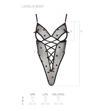 Эротический боди с рисунком Passion LOVELIA BODY black S/M