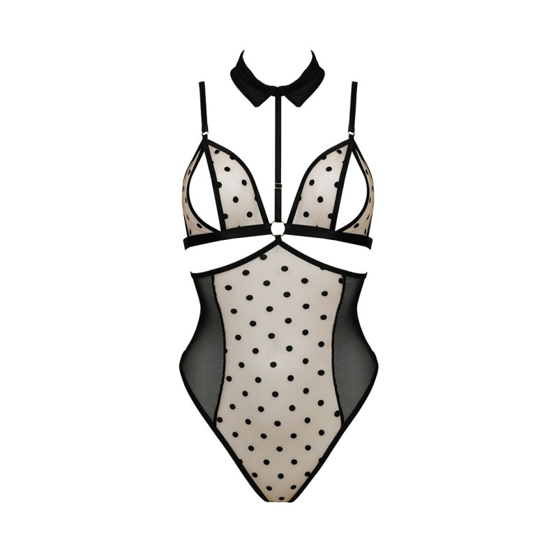 Боди с открытой грудью Passion DOMINICA BODY beige L/XL