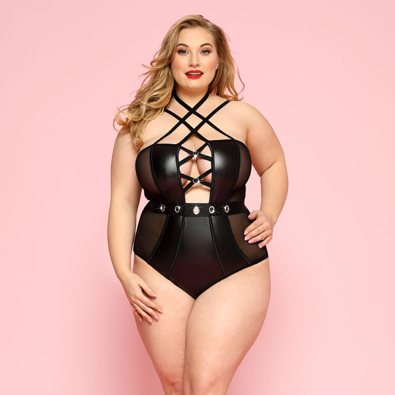 Боди JSY P91128 Черный Plus Size Боди JSY P91128 Черный Plus Size