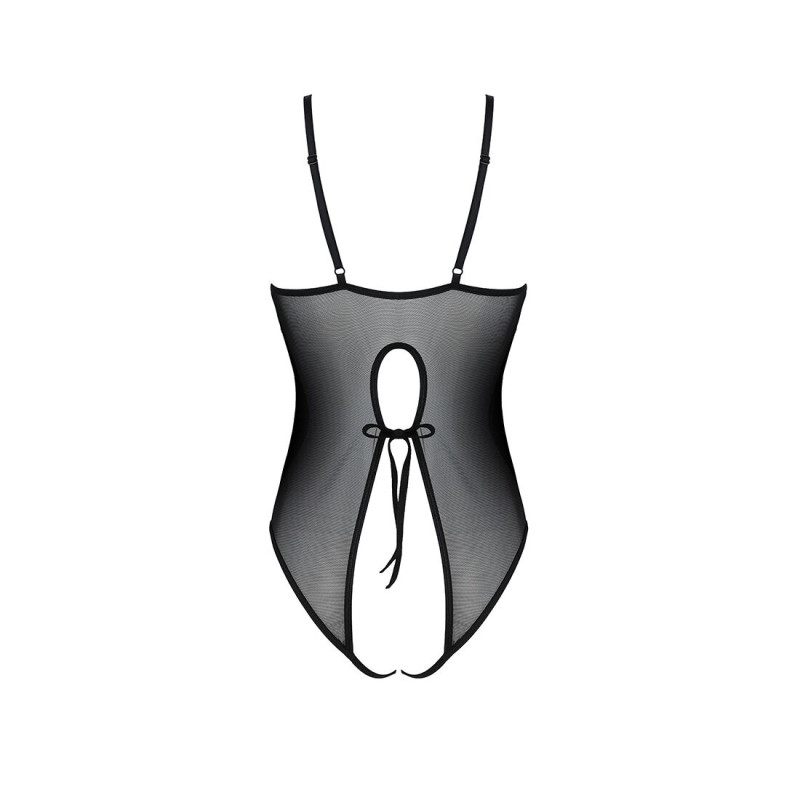 Боді з ажурним декором та відкритим кроком Passion Ursula Body black XXL/XXXL Боді з ажурним декором та відкритим кроком Passion Ursula Body black XXL/XXXL