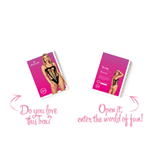 Бодістокінг із поперечними вирізами Obsessive B122 teddy чорний S/M/L