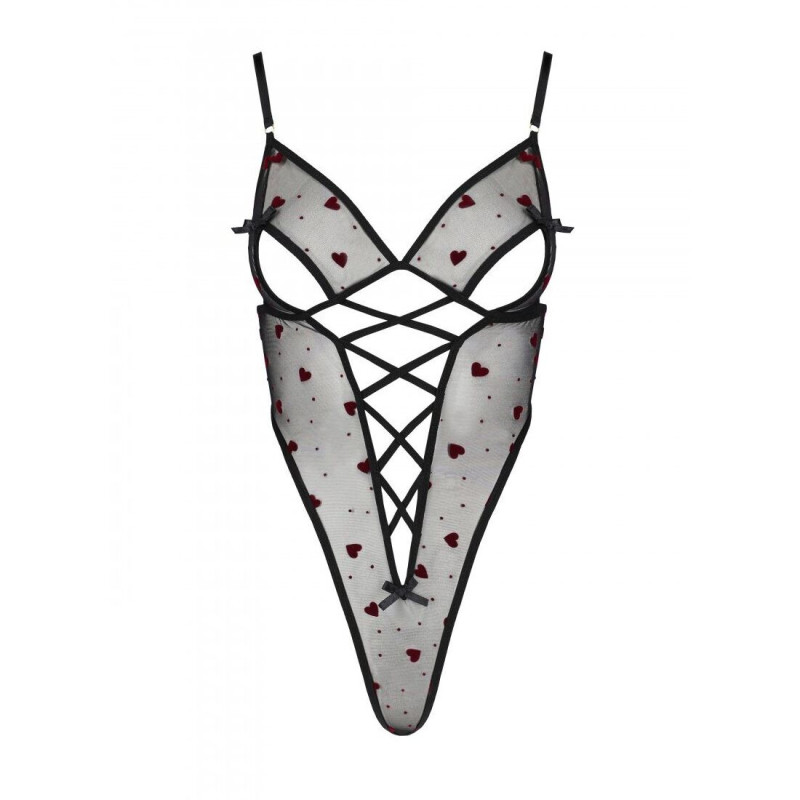 Эротический боди с рисунком Passion LOVELIA BODY black S/M Эротический боди с рисунком Passion LOVELIA BODY black S/M