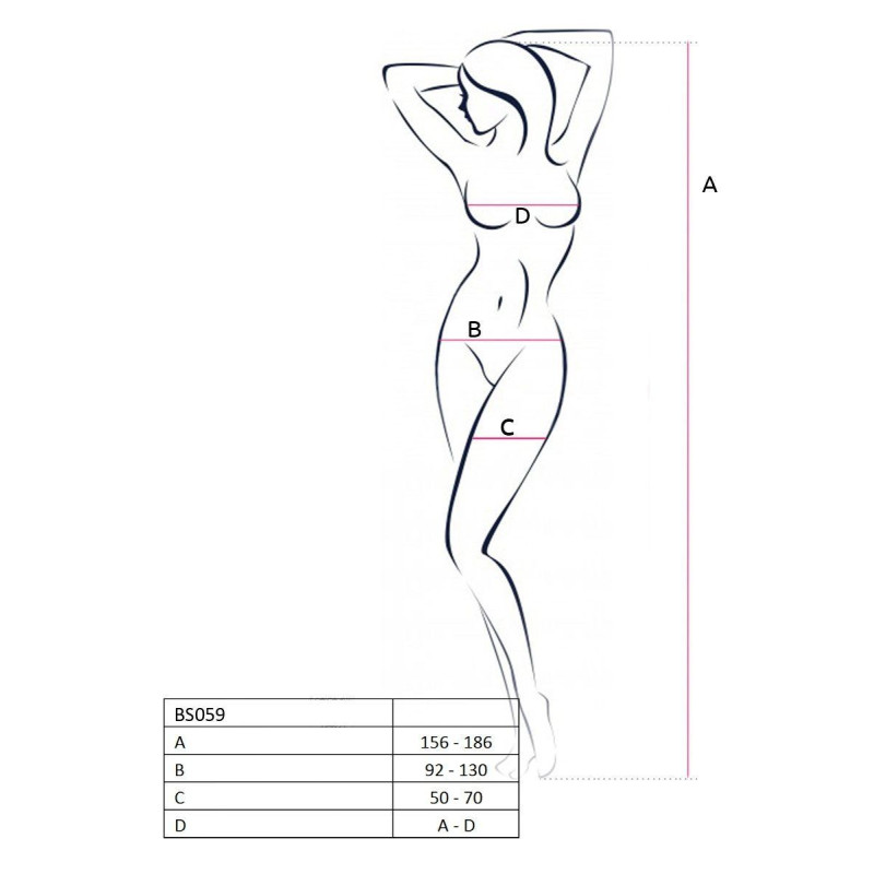 Бодистокинг Passion BS059 Черный S/M/L Бодистокинг Passion BS059 Черный S/M/L