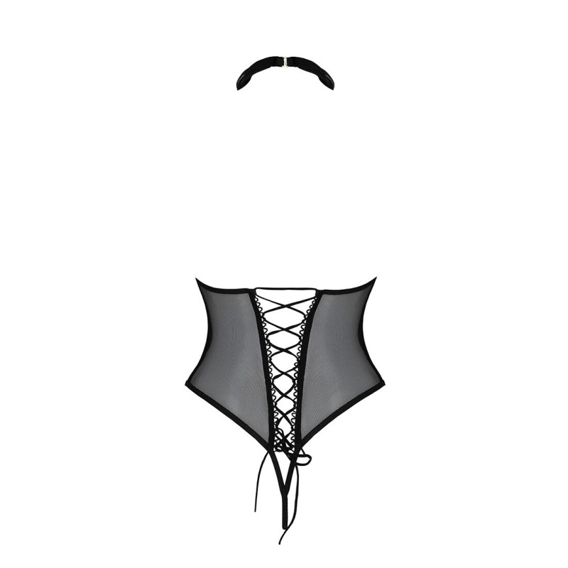 Боди с открытой грудью Passion DOMINICA BODY beige L/XL