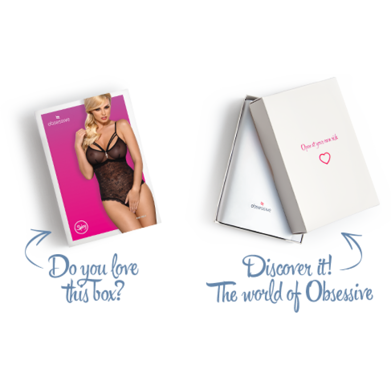 Кружевное боди с доступом 818-TED-1 teddy Черное L/XL Кружевное боди с доступом 818-TED-1 teddy Черное L/XL