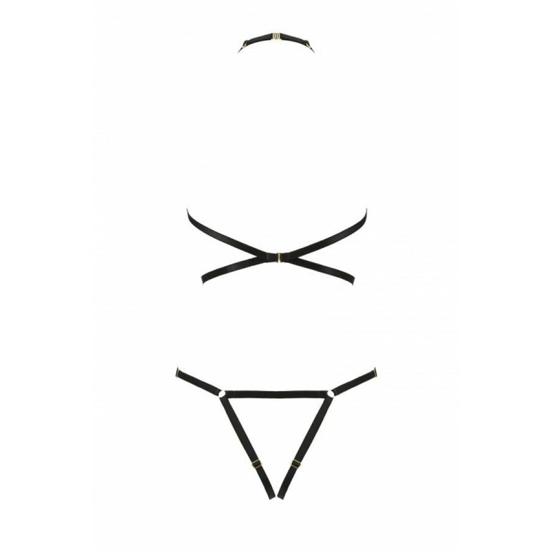 Портупея-боді зі стреп Passion Exclusive IVENA black S/M