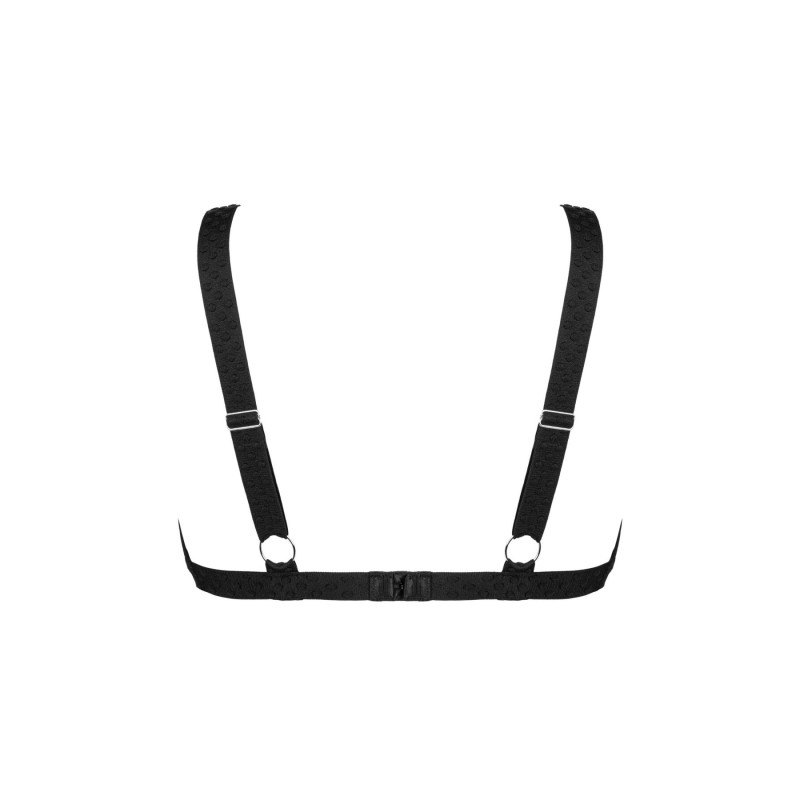 Кружевной бюстгальтер с треугольной чашкой Obsessive Estiqua bra, черный M/L Кружевной бюстгальтер с треугольной чашкой Obsessive Estiqua bra, черный M/L