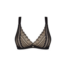 Кружевной бюстгальтер с треугольной чашкой Obsessive Estiqua bra, черный XS/S