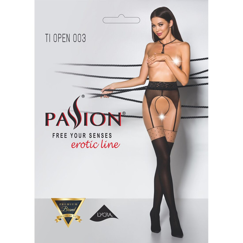 Эротические колготки Passion TIOPEN 003 Черные 1/2 20/40 den Эротические колготки Passion TIOPEN 003 Черные 1/2 20/40 den