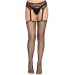 Чулки-сетка Leg Avenue Net stockings with garter belt пояс, подвязки Black One size