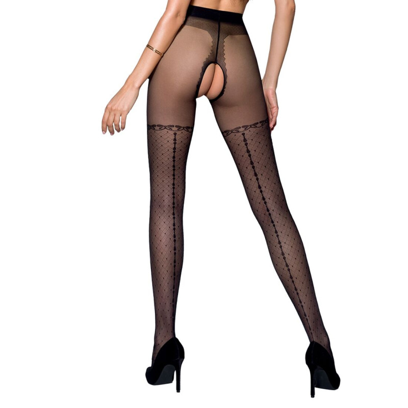 Колготки с открытым доступом Passion TIOPEN 014 black 1/2 (20 den) Колготки с открытым доступом Passion TIOPEN 014 black 1/2 (20 den)