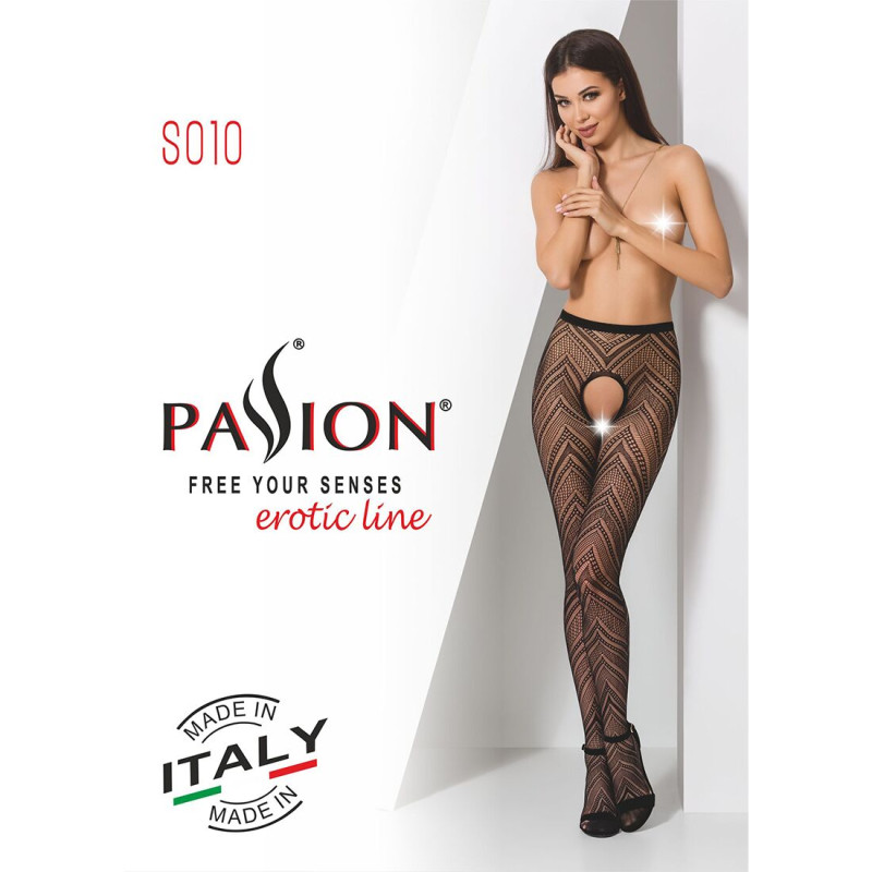 Эротические колготки Passion S010 Черные S/M/L Эротические колготки Passion S010 Черные S/M/L