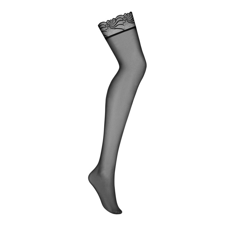 Чулки Obsessive 828-STO-1 Черные L/XL