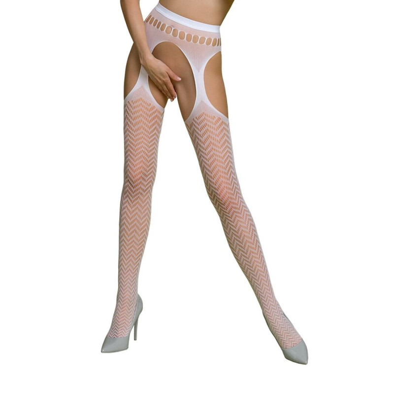 Эротические колготки-бодистокинг Passion ECO S002 white