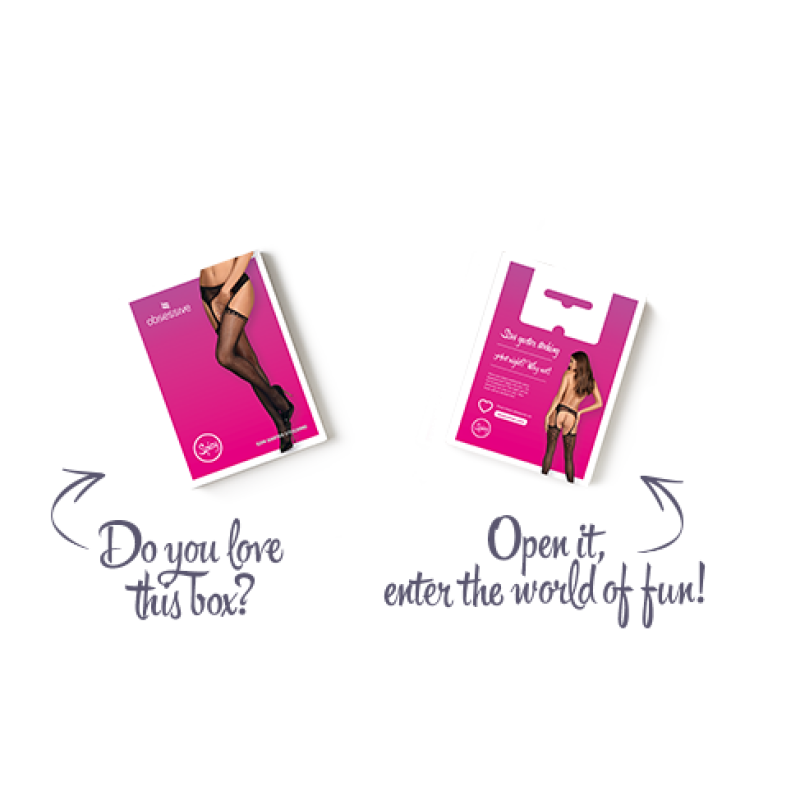 Сетчатые чулки-стокинги со стрелкой Obsessive Garter stockings S314 черные S/M/L Сетчатые чулки-стокинги со стрелкой Obsessive Garter stockings S314 черные S/M/L