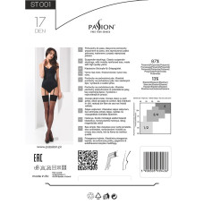 Класичні панчохи під пояс із широкою гумкою ST001 5 roso - Passion