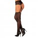 Эротические колготки-бодистокинг Obsessive Garter stockings S821 черные S/M/L