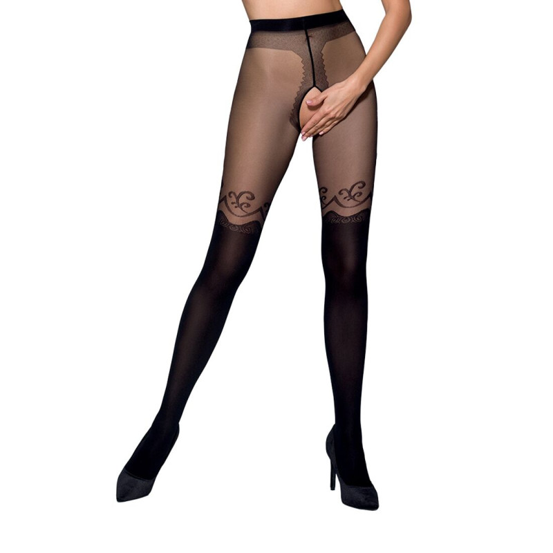 Колготки з відкритим доступом Passion TIOPEN 012 black 3/4 (20/40 den)