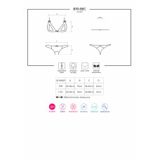 Комплект Obsessive 870-SEC-3 Красный L/XL