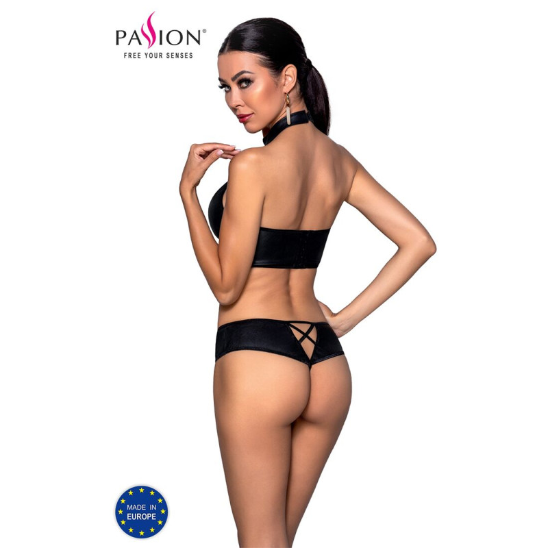 Комплект из эко-кожи Passion Nancy Bikini black L/XL Комплект из эко-кожи Passion Nancy Bikini black L/XL