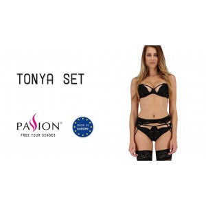 Комплект білизни Passion TONYA SET Чорний L/XL