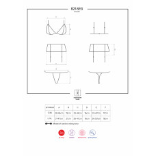 Комплект Obsessive 821-SEG-1 Черный L/XL