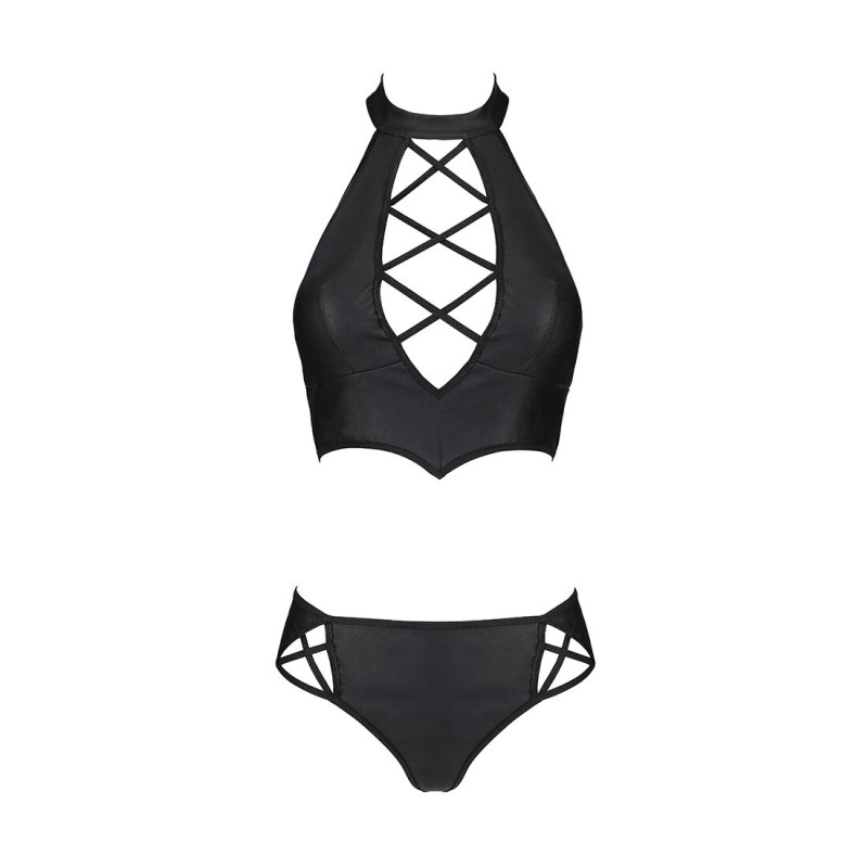 Комплект из эко-кожи Passion Nancy Bikini black L/XL Комплект из эко-кожи Passion Nancy Bikini black L/XL