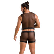 Комплект мужского белья на шнуровке Passion 053 Set William black XXL/XXXL