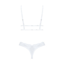Еротичний комплект Obsessive Heavenlly 2-pcs set бюстгальтер і танга білий M/L