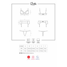 Комплект Obsessive Gretia Черный L/XL