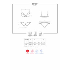 Комплект Obsessive 829-SET-3 Червоний S/M