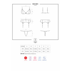Комплект Obsessive 843-SEG-2 Білий S/M