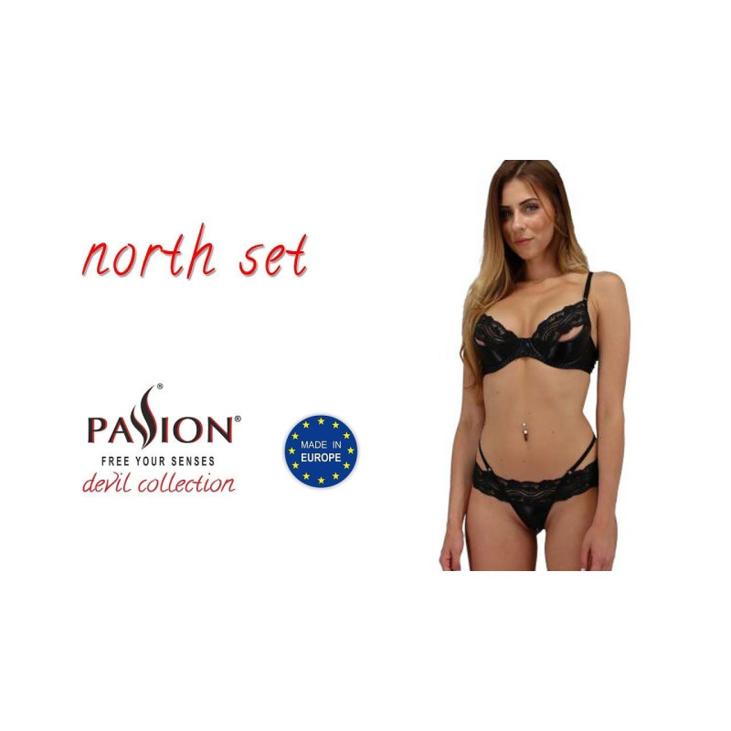 Комплект белья Passion NORTH SET Черный XXL/XXXL