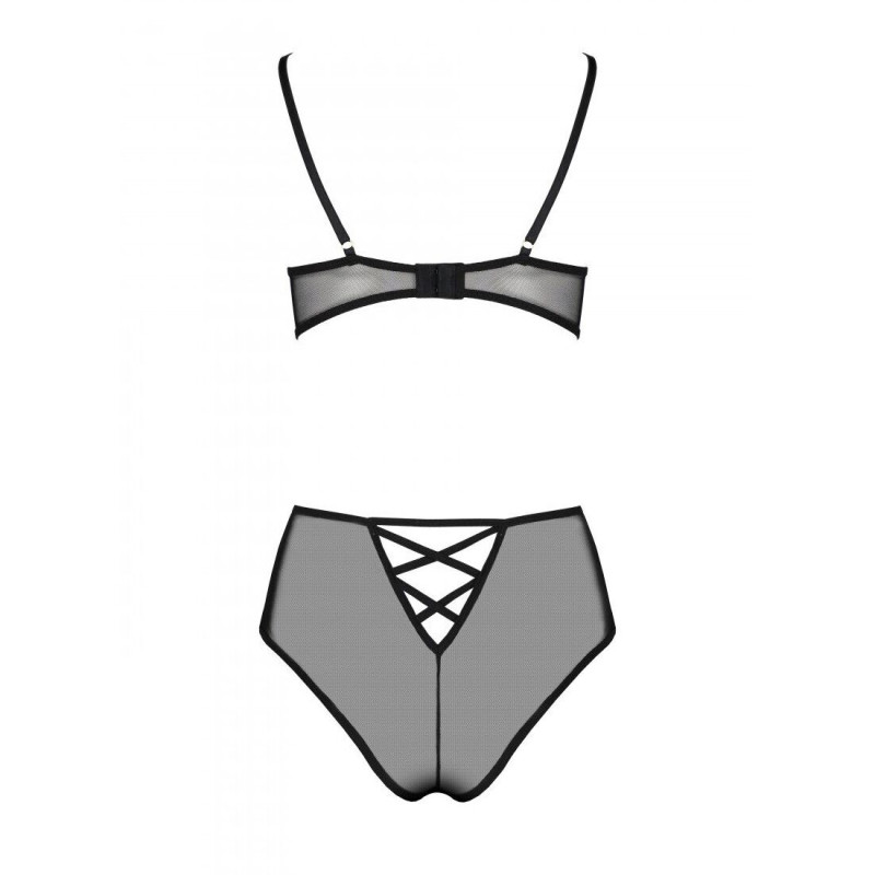 Еротичний комплект з малюнком Passion LOVELIA BIKINI black S/M