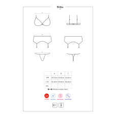 Комплект Obsessive Shibu Чорний L/XL