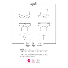 Комплект Obsessive Lustella Черный L/XL