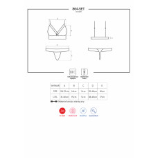 Комплект Obsessive 864-SET-1 Чорний S/M