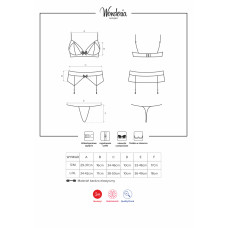 Комплект Obsessive Wonderia Черный L/XL