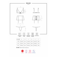 Комплект Obsessive 856-SEG-1 Черный L/XL