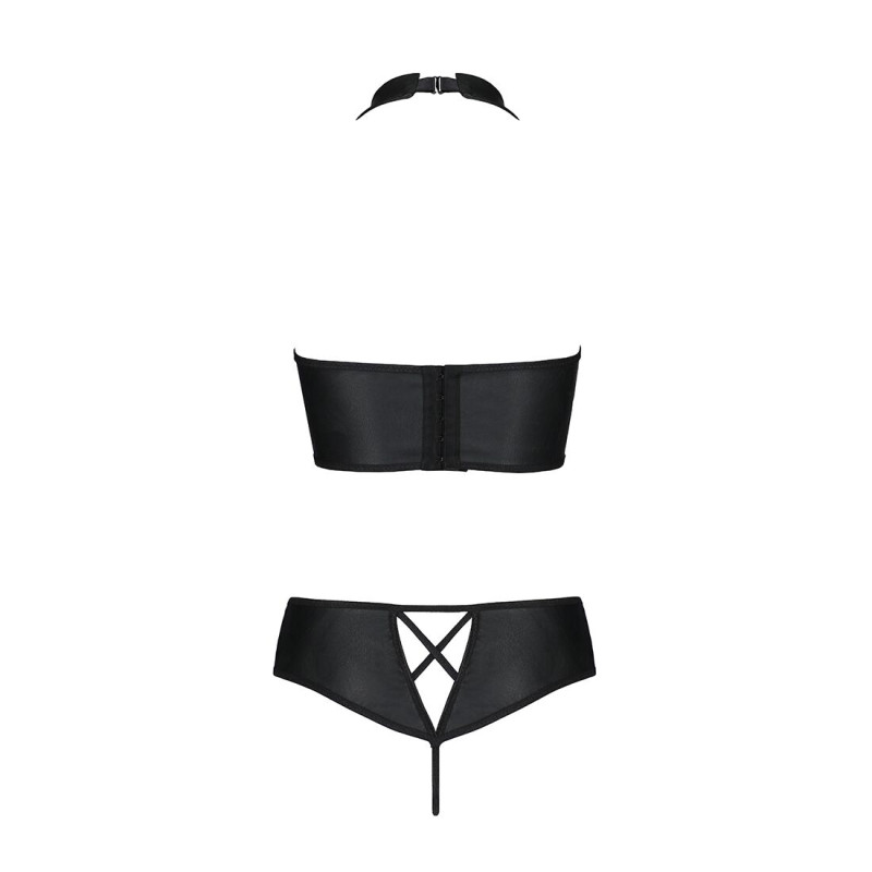 Комплект из эко-кожи Passion Nancy Bikini black S/M Комплект из эко-кожи Passion Nancy Bikini black S/M