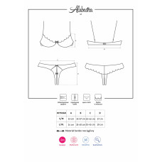 Комплект Obsessive Alabastra Білий S/M