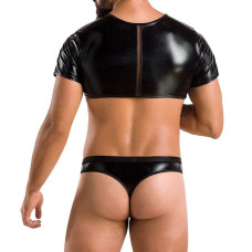 Комплект чоловічої білизни під латекс Passion 057 Set Peter black L/XL