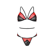 Комплект белья Passion PEONIA SET red XXL/XXXL