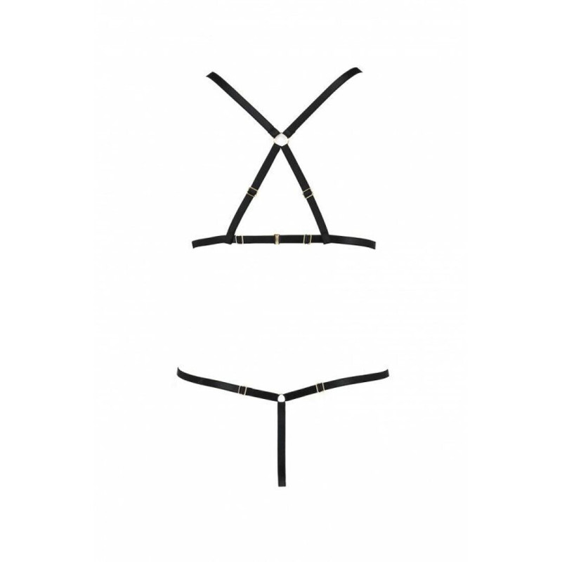 Комплект білизни зі стреп Passion Exclusive Armanda SET black S/M Комплект білизни зі стреп Passion Exclusive Armanda SET black S/M