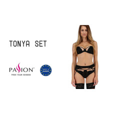 Комплект белья Passion TONYA SET Черный XXL/XXXL