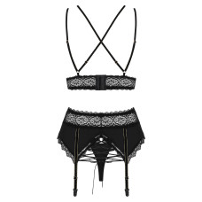 Комплект Obsessive Lolitte Чорний S/M