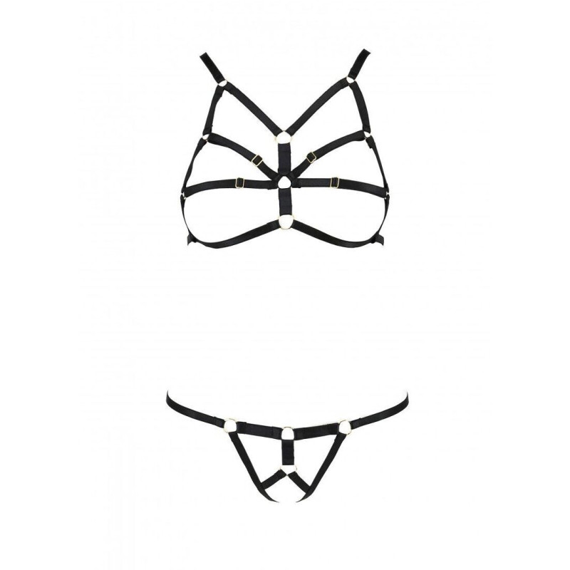 Комплект білизни зі стреп Passion Exclusive Armanda SET black S/M Комплект білизни зі стреп Passion Exclusive Armanda SET black S/M