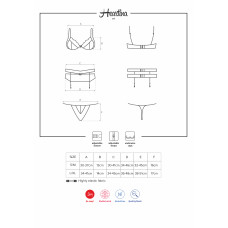 Комплект Obsessive Heartina Красный L/XL